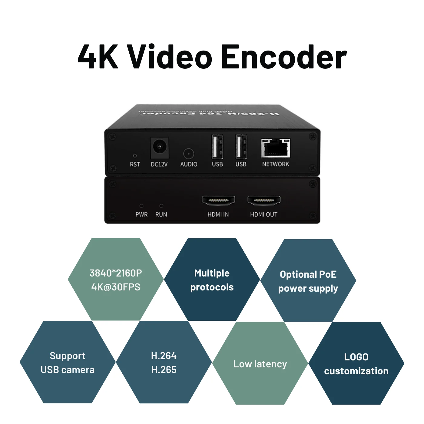 4K H.265 H.264 HDMI to IP Video Encoder PoE Wireless HDMI Encoder Support USB Camera RTSP/ RTMP/SRT/ONVIF Protocol factory