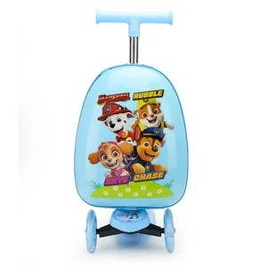 Hard Shell ABS Foldable Bag Children Kids Travelling  Rolling Luggage Suitcase case School Trolley Scooter Bags Set for Girls