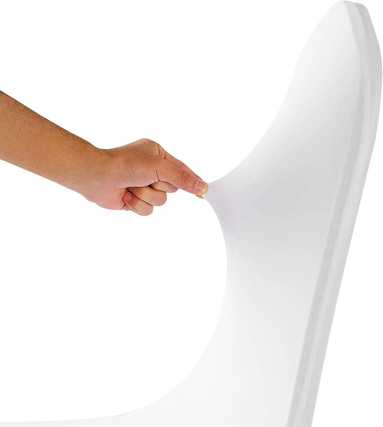 Чехлы из белого спандекса для стульев с высокой спинкой эластичной моющейся ткани свадьбы вечеринки и других особых