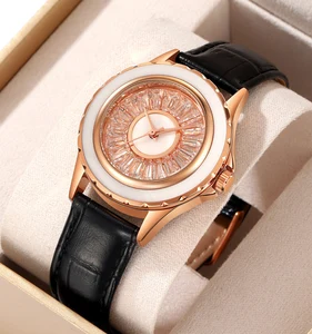 SKMEI 2172 Fashion Luxury Women's Watch Quartz Genuine Leather Band Elegant Ladies Wristwatch Bracelet Watches Gifts Watches