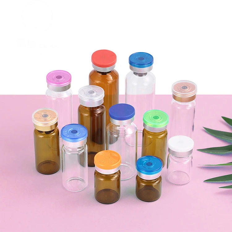 Custom Tubular 2ml 3ml 5ml 6ml 10ml 20ml 30ml Amber Clear Ampoule Liquid Penicillin Pharmaceutical Bottles Glass Vial