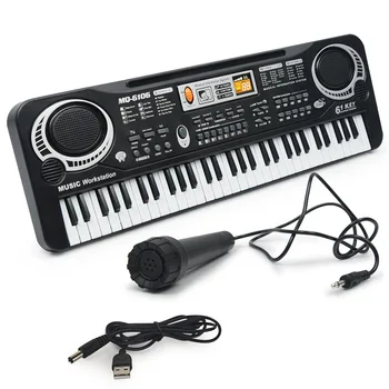 61-key multifunctional rechargeable piano keyboard toy toys wholesale musical instrument kids pianos for sale