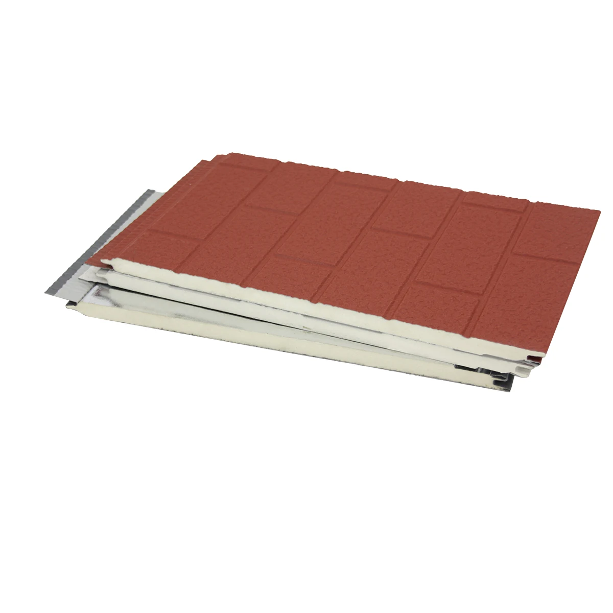 Fireproof metal decorative exterior sound insulation board for villa building PU sandwich panel