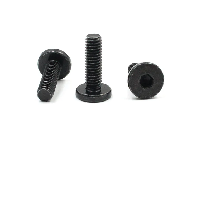 Ultra Low Profile M3 M4 M5 M6 M8 SS Stainless Steel Black Oxide CM Thin Flat Head Allen Wafer Hex Socket Cap Screws