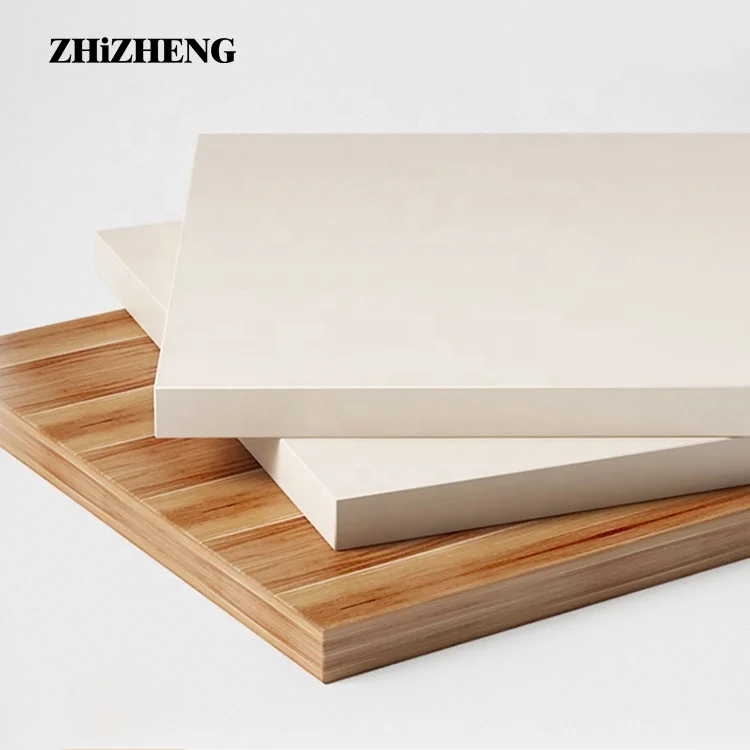 In Stock Industry Supplier Custom Colors Waterproof Melamine Plywood Laminated Mdf Board For Building Construction details