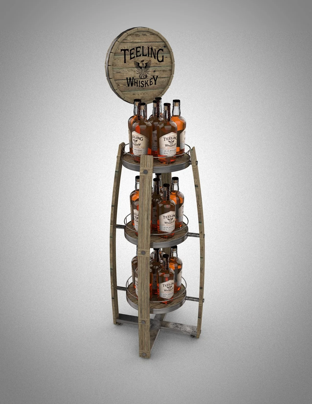 Whiskey Rack Display Whiskey Display Liquor Displays Rack - Multi Level & Stylish