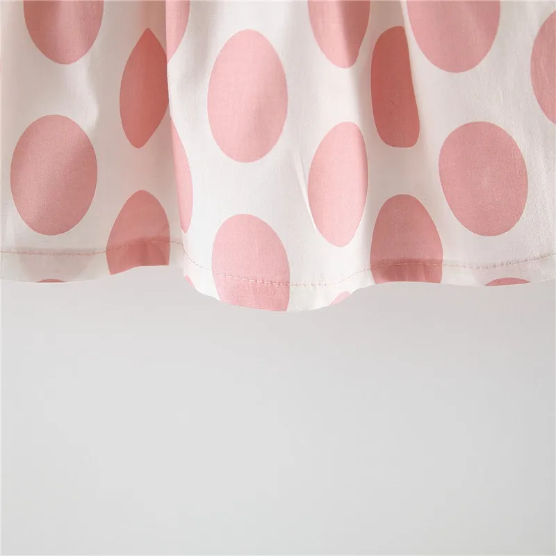 Summer new girls big dot wings princess dress send hat beach skirt