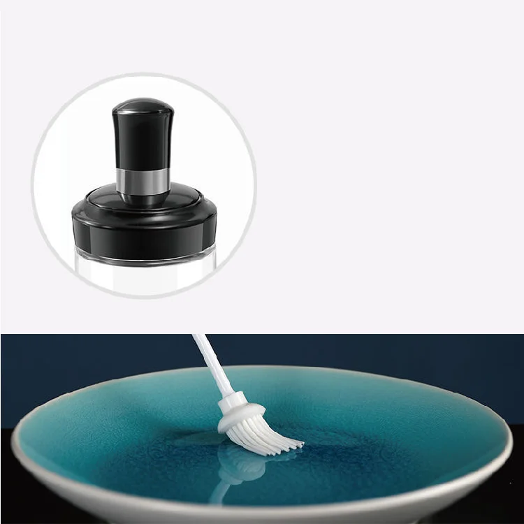 250 ml Kitchen Storage Container Spice Seasoning Bottle Glass Seasoning Salt Sugar Sealed Jar With Brush and Spoon Oil Pot