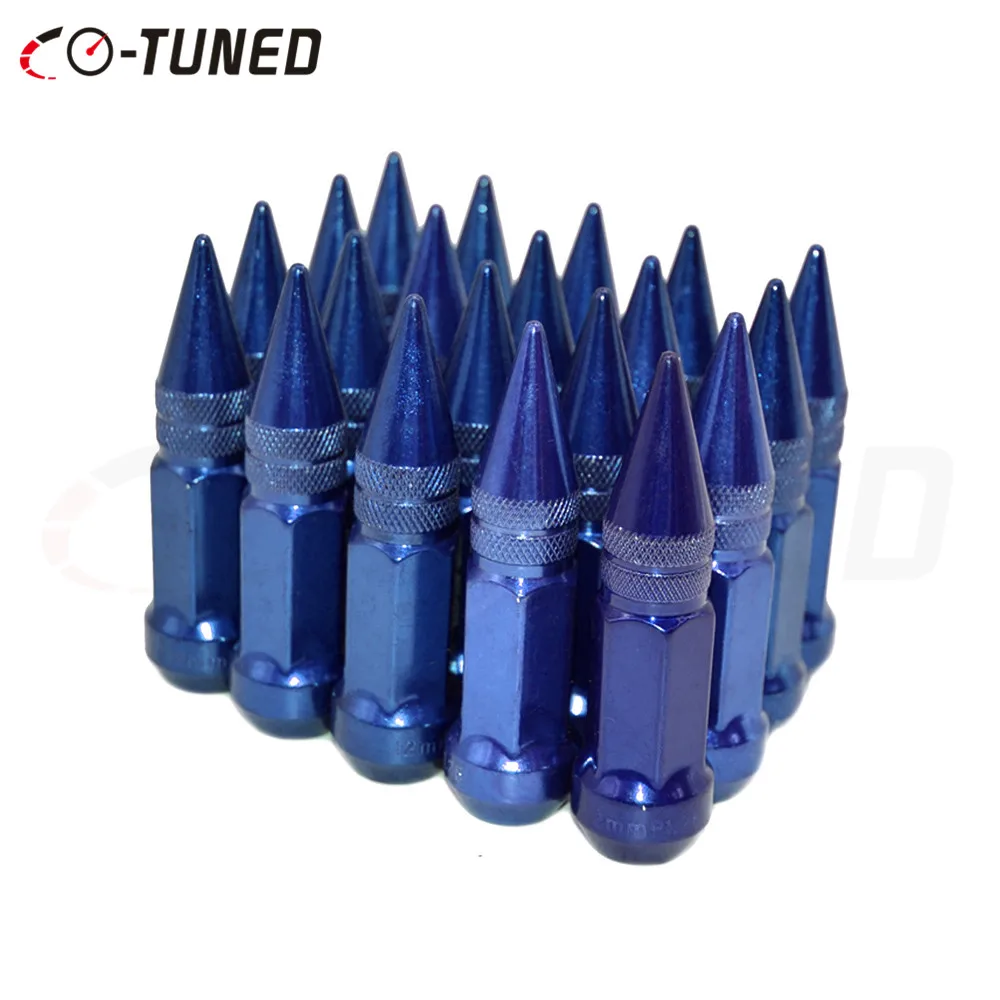 Jdm Universal Stainless Steel Spike Lug Nuts Extended Tuner Car Wheel