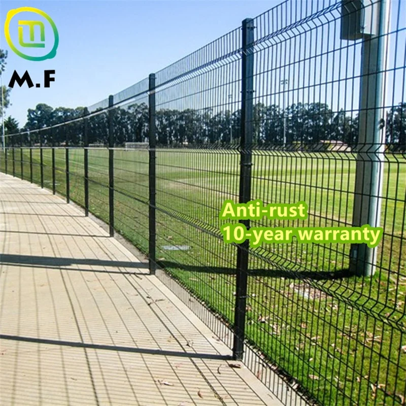 Factory Customized Home Outdoor Boundary Protection PVC Coated Welded V Bending Curved Rustproof 3d wire mesh fence