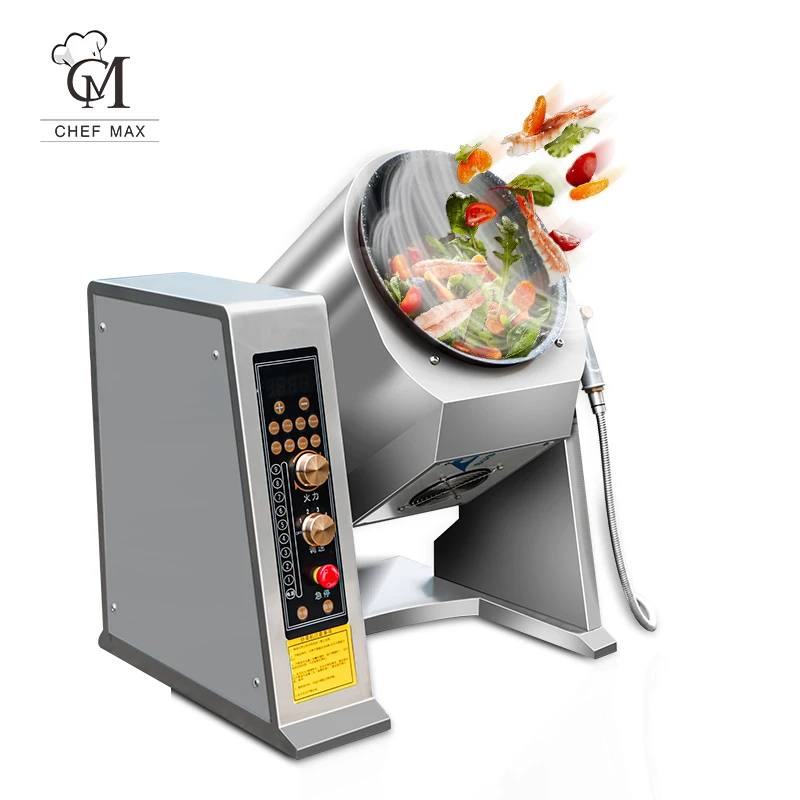 220V Household & Commercial Electric Intelligent Automatic Stir Frying  Machine 6L