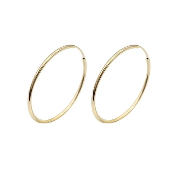 Trendy 30mm 14K Gold Hoop Earring Tiny 12mm Earrings Hoop 14K Solid Gold Hoop Earrings Wholesale