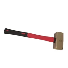 Non Sparking Tools Aluminum Bronze 1kg Sledge Hammer German Type With Fiberglass Handle