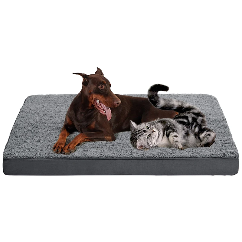 Camas para perros soft waterproof fluffy memory foam removable cover calming orthopedic cat pet cushion dog crate bed