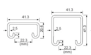 41mm Channel Styles C Channel Steel 41x41 for Electrical and Mechanical Support Systems