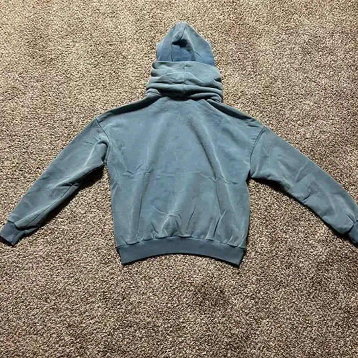 Custom Pullover Hoddies Over Face Cotton Heavyweight Blank Screen Print Sun Faded Distressed Vintage Acid Wash Masked Hoodie Men gallery 2