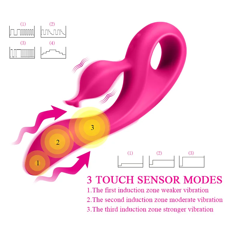 Silicon Touch Sensor Sex Rabbit Vibrator Adult Toys Penis Dildo Vibrator for Women Sex Toys Wireless