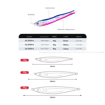 Lure S-Shaped 3D Printed Metal Jig Spanish Mackerel Bait Falling Metal Jig Lure with Hooks Sea Fishing – Metal Jig – view 3