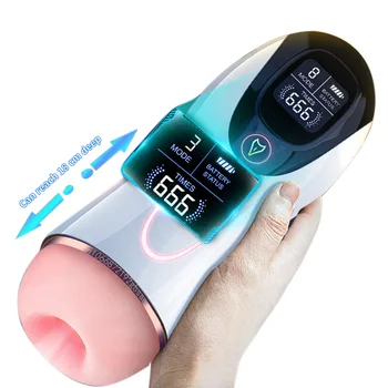 8 Vibration Modes Suction Seductive Voice Adult goods Electric Masturbation Cup Machine Masturbator Sex Toys For Men