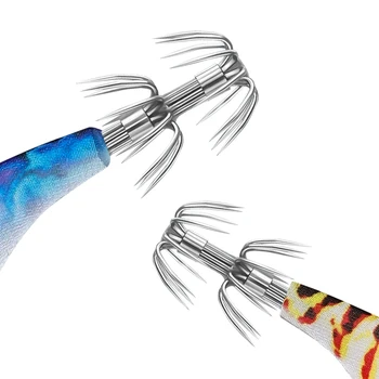 CHEERY Palmer 9cm 7g Luminous Squid Jig Lures Wood Shrimp Squid Fishing Lure Saltwater Fishing Bait Glow Squid Jig – Metal Jig – view 5