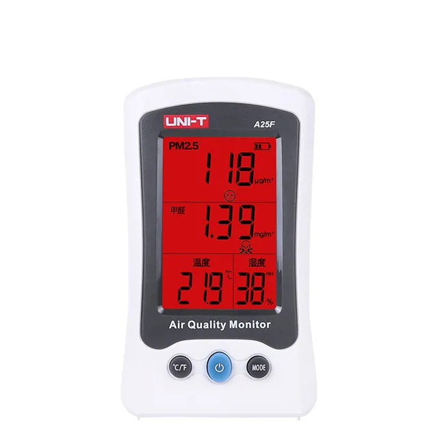 UNI-T A25F Desktop Formaldehyde PM2.5 Detector Air Quality Measurement 0~500ug