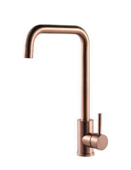 Luxury 304 Stainless Steel Rose Gold Single-Hole Deck Mounted Kitchen Sink Faucets Modern Anti-Splash Hot Cold Tap Bathroom