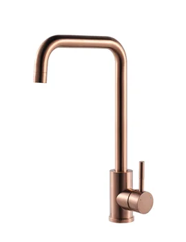 Luxury cUPC 304 stainless steel rose gold deck mounted single handle single hole anti splash hot and cold kitchen sink faucets