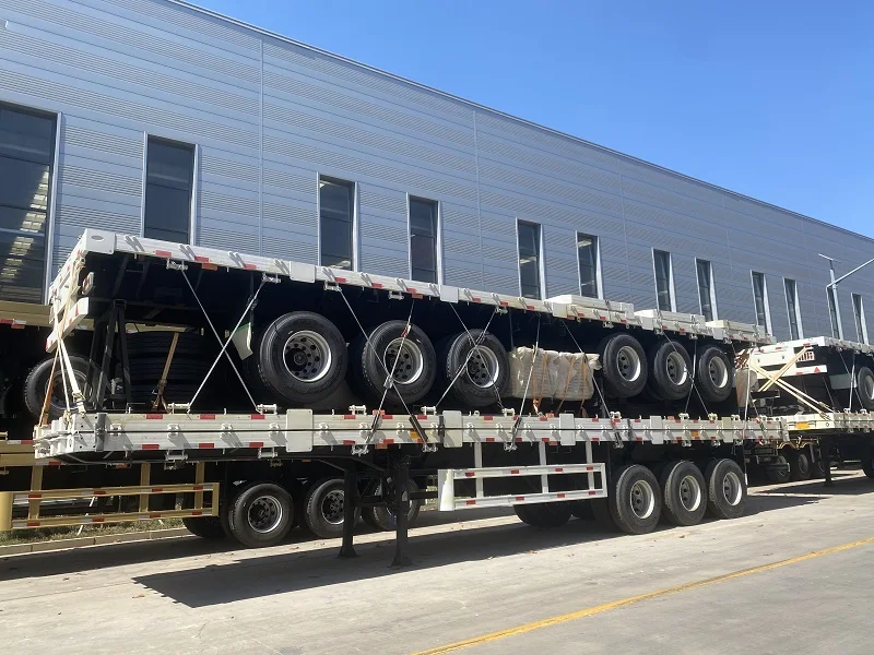 Vehicle Master 2 Axle 3 Axle 4 Axle 40 Ft 20 Ft Container Semi Trailer Flat Bed Flatbed Trailer for Sale
