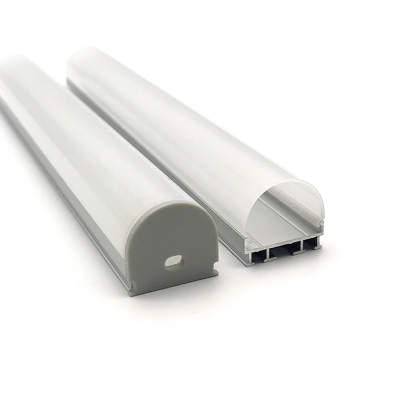 YG-2624B Custom Led Channel for Surface Led Aluminum Profiles Led Lighting Polycarbonate Diffuser Cover Half-round Shape