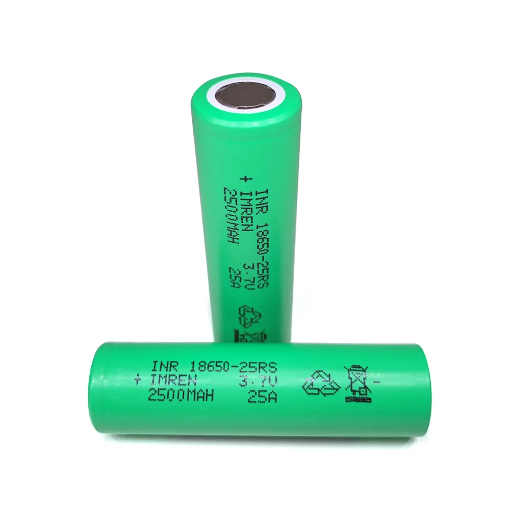 3.7v 18650 Battery IMREN 25RS 2500mAh Rechargeable Lithium insured Batteries