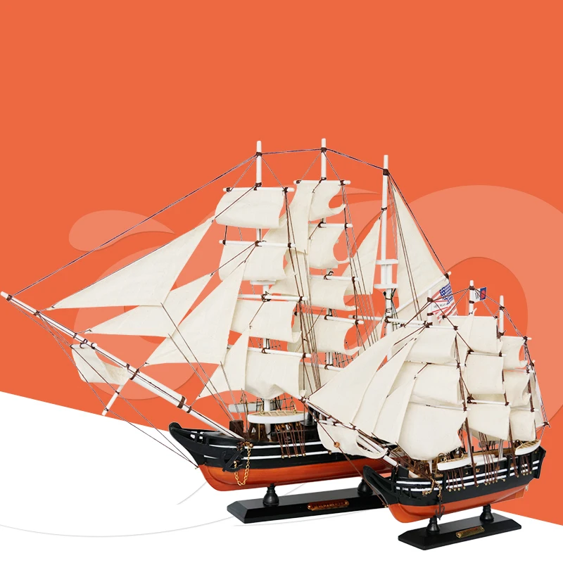 カスタムナautical 15/24インチ PEQUOD 木製セイルボート模型