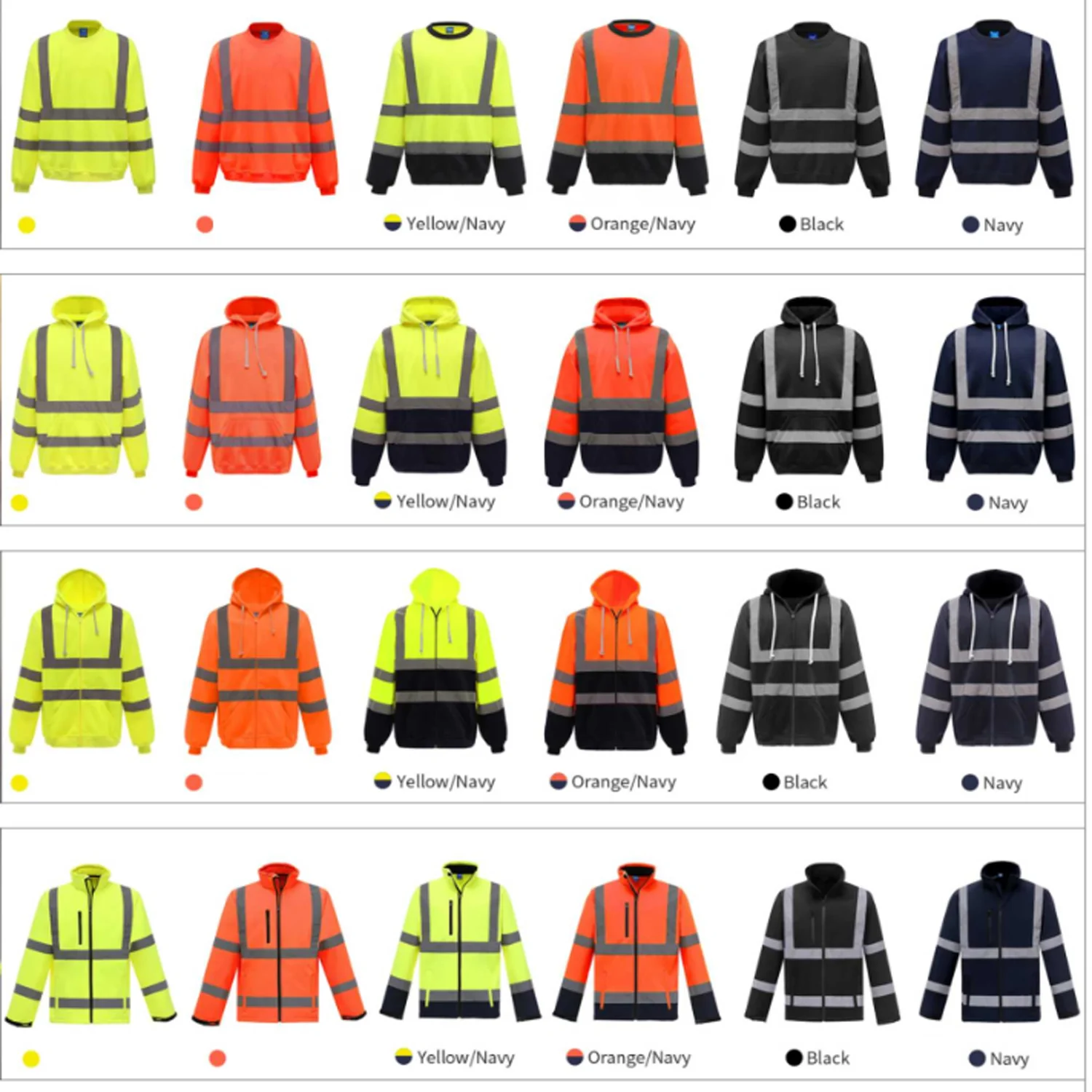 Cold Weather Men Waterproof Hi Vis OEM Logo Custom Work Construction Windbreaker Jacket Coats High V