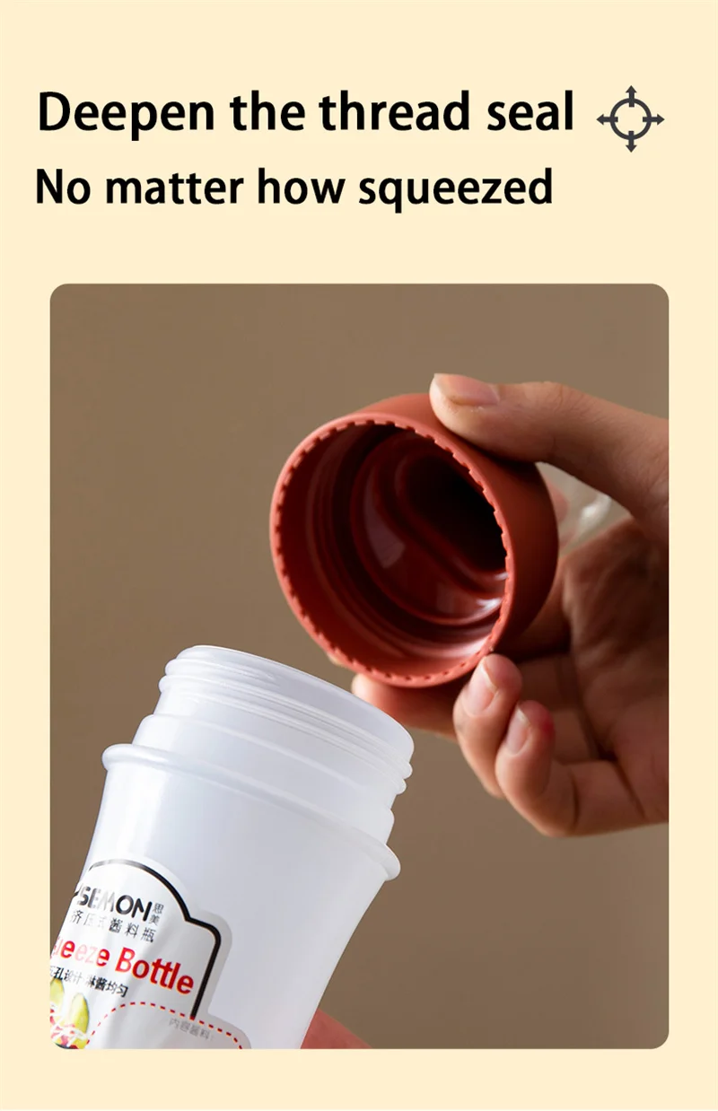 Kitchen Restaurant Accessory 350ml Squeeze Bottles With Nozzles Ketchup