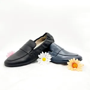 High Quality Breathable Customized Ladies Flats Cow Leather Shoes