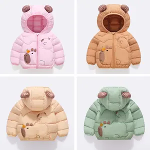 Customized Animal Children Coat Warm Outwear Children Girl Kids Long Sleeve Zipper Warm Windproof Coat Clothes for Kids