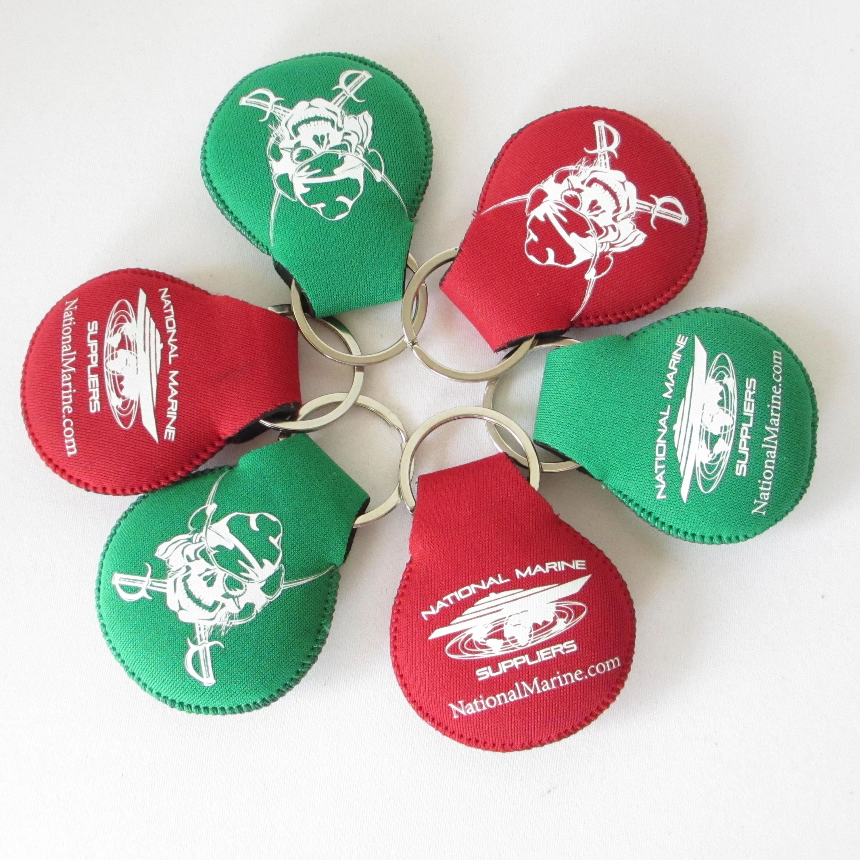 Floating Neoprene Boat Keychain with Silk Screen Printing Key Float