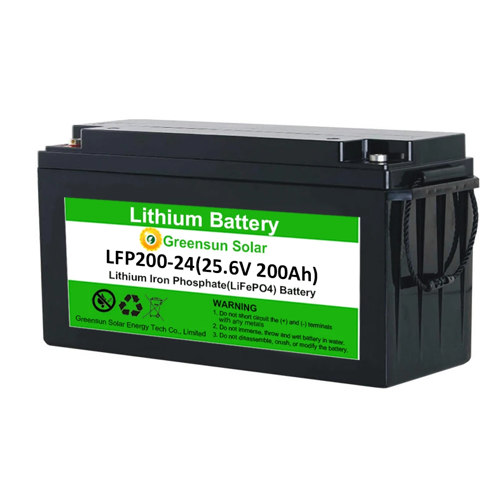 Boats LiFePO4 batteries 25.6 volt 200ah 300ah 400ah rechargeable 24v lithium battery 200ah