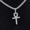 White 4mm Ankh cross