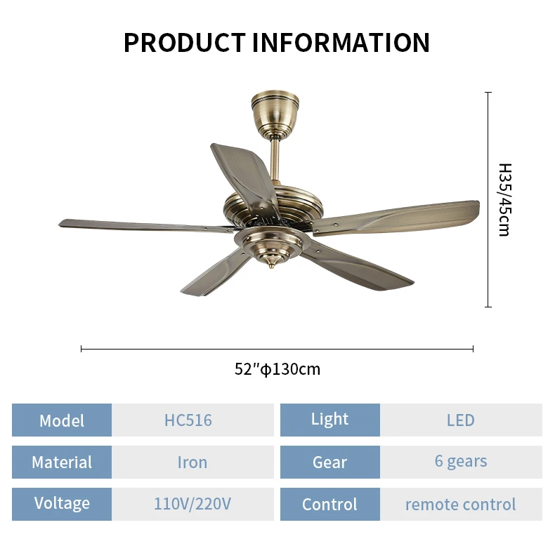 Ceiling Fan, Moden, HC516 - detail 14
