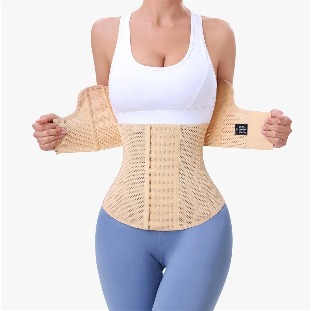 Tummy Control Shaper Waist Trainer Shaperwear Waist Cincher Trimmer Belt Double Trimmer Shaping Wrap Girdle Full Body Corset details