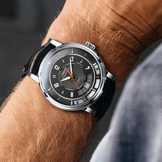 High Quality Seiko Mechanical Automatic Mens Watch Custom Logo Private Label with Water Resistant Leather Band Japan Movement