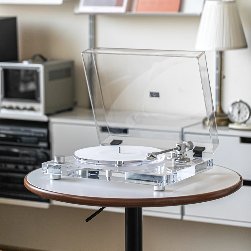 X10 Vinyl Record Player Desktop Modern Full Acrylic Transparent 33/45 RPM Audio Lp Technica Cartridge Bluetooth Retro Phonograph