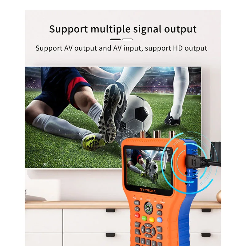 V8 Pro/Meter Satellite Signal Finder DVB-S2X/S2/S/T2/T/C/ATSC-C H.265 ...