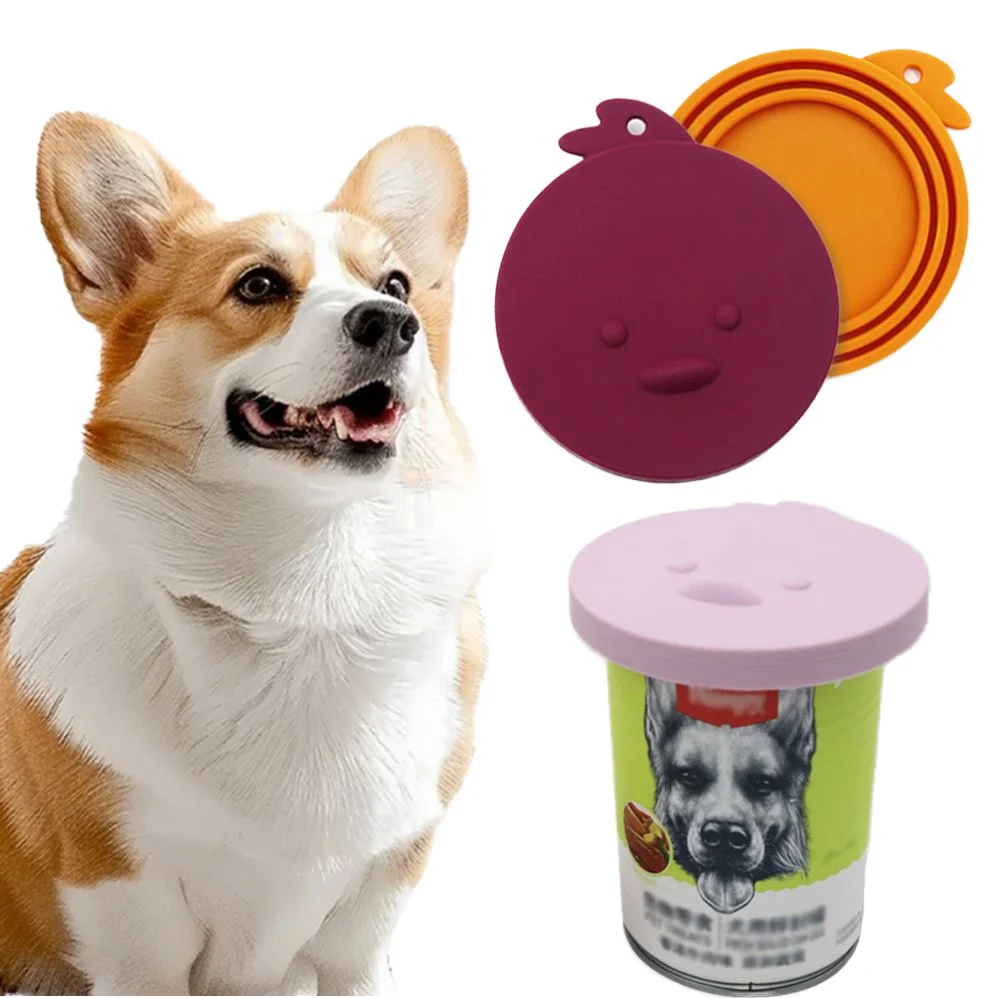 Pet Food Can Silicone Lid, Cute Airtight Seal Cover for Dog & Cat Food Storage, Reusable Eco-friendly Silicone Pet Supply details