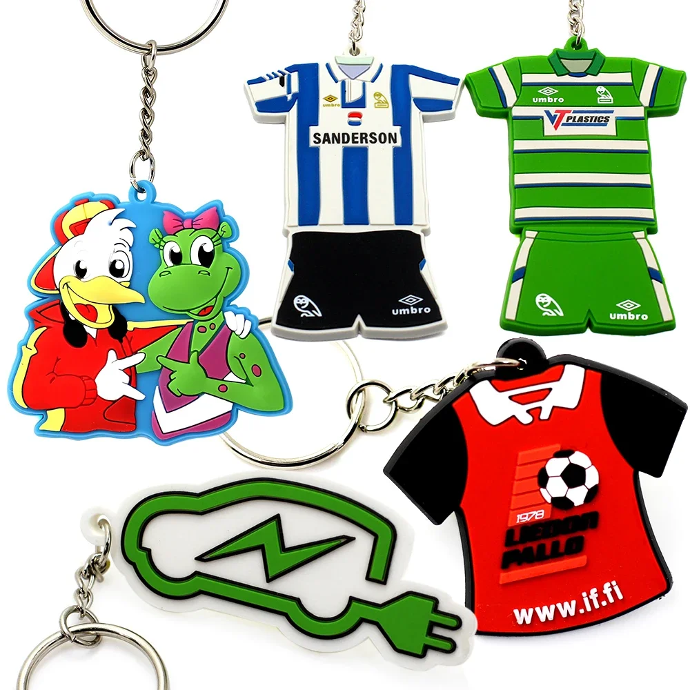 Personalized Promotional Soft Pvc Logo 2d Rubber Gift Key Chain Custom ...