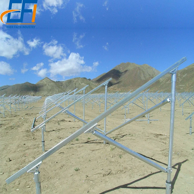 Solar Panel Ground Mounting Rack Galvanized Ground Mount Solar Bracket Rack Solar Panel Bracket for Roof and Ground Mounting
