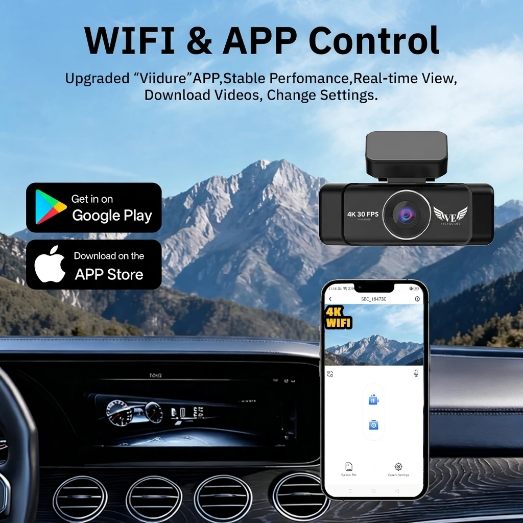 Wholesale 4K 4 Channel Dash Cam WiFi GPS 4 Lens Quad Lens Car DVR Dashcam 24H Parking Monitor Night Vision Factory Price OEM