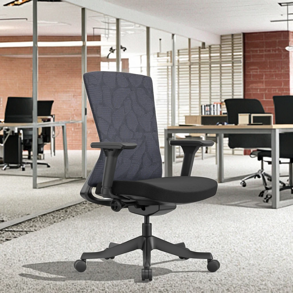 Modern Luxurious Office Chair Chrome Accent Lumbar Adjustable 3D Armrest Professional Seating Solution 5