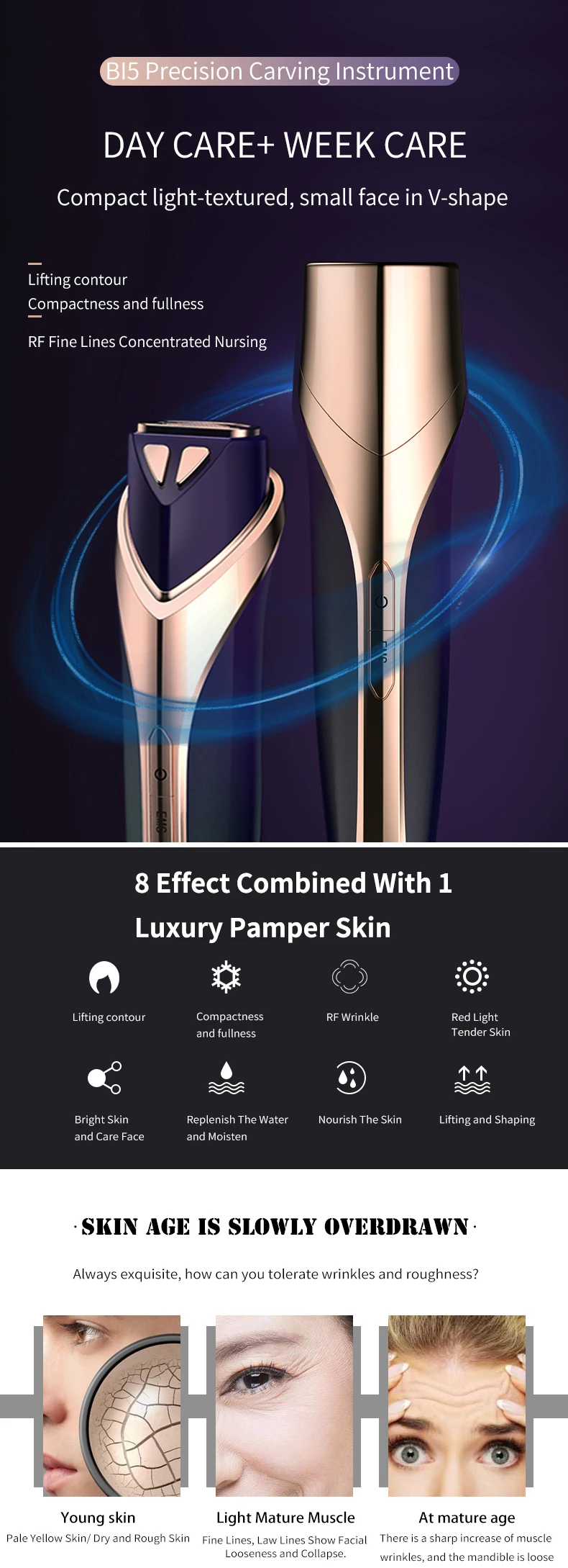 Olansi B15 Face Lifting Beauty Care Instrument Electric Skin Rejuvenation Facial Instrument