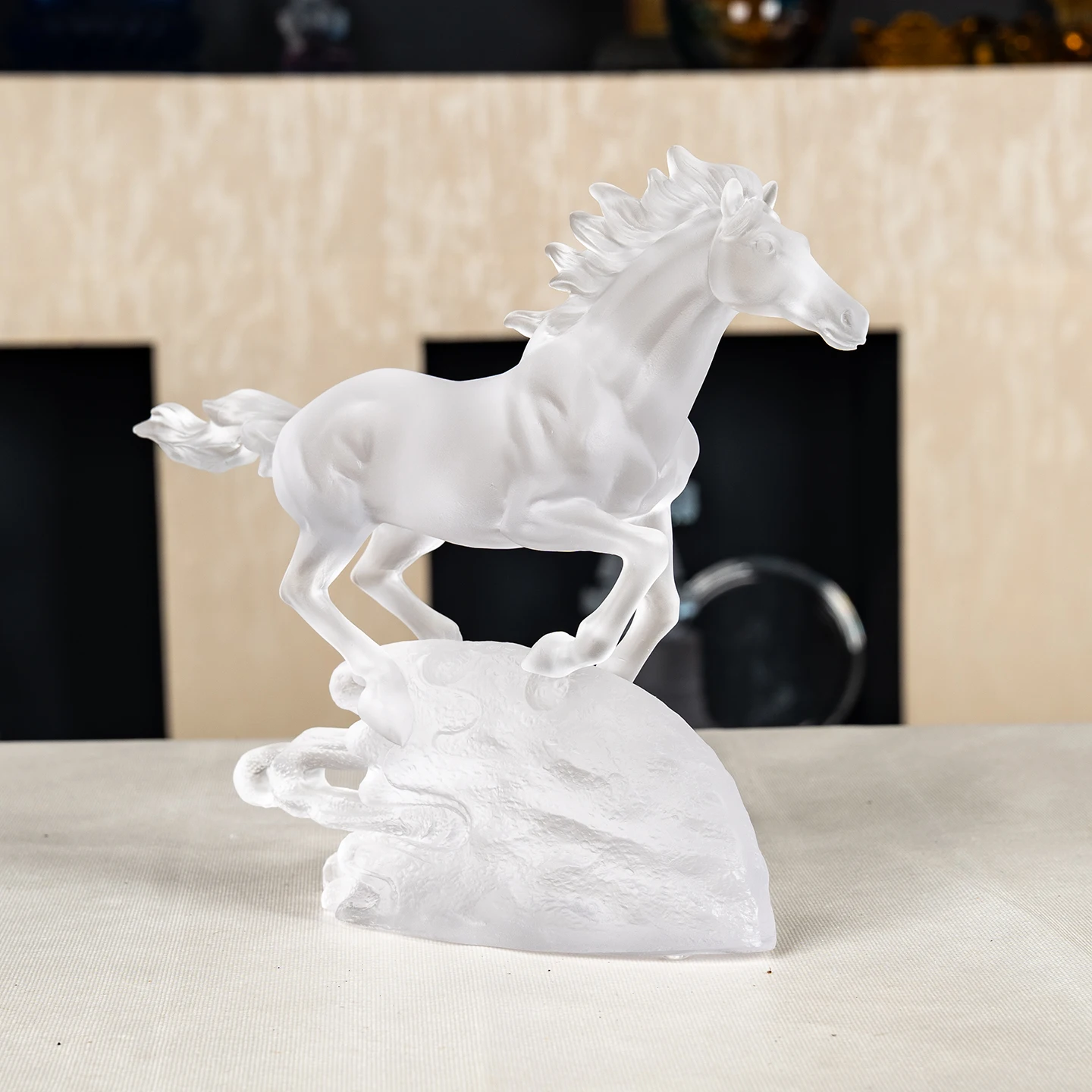 product new product glazed glass realistic artwork auspicious exquisite decoration horse model-10